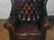 Fotel Chesterfield uszak uszatek skóra, OKAZJA!!