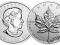 KANADA 2012 MAPLE LEAF  $5CAD 1 OZ-UNCJA SREBRA