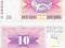 BOŚNIA I HERCEGOWINA 10 Dinara 1992  P-10 UNC