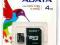 KARTA PAMIĘCI ADATA micro SDHC 4GB + adapter do SD