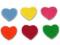 ŁATKI aplikacje SERCE 6 kolorów naprasowanki łaty