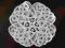 ŚLICZNA stara SERWETKA misterna ECRU 27 cm