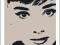 AUDREY HEPBURN - STENCIL - plakat 61x92cm !