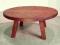 Stół okragły dębowy niski