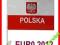 POLSKA FLAGA SAMOCHODOWA 47x30 cm EURO 2012 AUTO