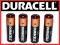 BATERIE DURACELL LR6 AA BATERIA DUŻY PALUSZEK 4SZT