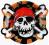 Talerzyki Pirat Jolly Roger Czaszki 6 szt