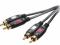 Kabel AUDIO 2xRCA - 2RCA 1,5m GOLD OFC VIVANCO HQ