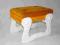 BIAŁY TABORET Z DRABINKĄ  DESIGN LATA 60-te