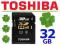 OKAZJA! Karta Pamięci TOSHIBA SD SDHC 32GB class 4