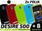HTC DESIRE 500 Etui Futerał GEL Case + 2x Folia