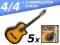 GITARA KLASYCZNA 4/4 + 5x KPL.STRUN +KURS GRY 6KOL