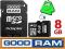 8GB KARTA PAMIĘCI GOODRAM MICRO SDHC + ADAPTER SD