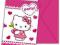 Zaproszenia urodzinowe Hello Kitty 6 szt.