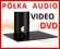 Półka audio video DVD hartowane szkło aluminium