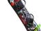 DESKA SNOWBOARDOWA 95 CM A2568 CZARNO CZERWONA