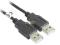 Kabel USB 2.0 AM - AM 1m czarny
