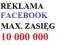 REKLAMA FACEBOOK FANPAGE 162 000 LIKE,FANÓW,FANI