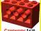 Lego Klocek 2x4x2 Czerwony 6061