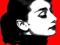 g2k..Audrey Hepburn..pop art.80x80, akryl, płótno