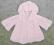 Sweter-plaszcz rozowy z kapturem dziewczynka 62cm