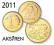 2011 zestaw monet 1, 2, 5 groszy Mennica Polska