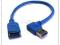 Kabel Przedłużacz KĄTOWY USB 3.0 AM-AF PRAWY 0,3M