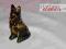 Owczarek niemiecki - figurka psa z mosiądzu