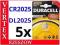 5x BATERIA BATERIE DURACELL CR2025 DL 2025 LITOWA