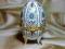 Jajko Faberge szkatułka porcelana niebieskie złoto