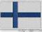 NASZYWKA - termo naszywki - FLAGA FINLANDIA - haft