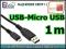Kabel USB - micro USB NOKIA SONY LG 1m 08481