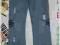 WB415 GEORGE spodnie jeansowe przecierane 164-170