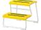IKEA GLOTTEN Taboret ze schodkiem żółty biały
