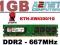 NOWA PAMIĘĆ DDR2 1GB KINGSTON PC2-5300 667MHz GWR