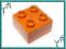 Nowe LEGO DUPLO - klocek 2x2 brązowy