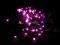LAMPKI CHOINKOWE LED 100 fiolet GRUBY KABEL 8 PROG