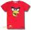 H&amp;M nowy t-shirt ANGRY BIRDS red __ 10-12y