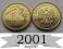 1 gr grosz 2001 mennicza z worka lub rolki