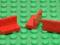 LEGO - PŁYTKA ŁAMANA 1x2x1 - CZERWONA 4865 - 3szt