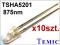 TSHA5201 dioda IR 875nm 5mm 210mW [10szt.] #X15K