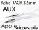 KABEL JACK 3,5mm APPLE iPhone iPad AUX 1m