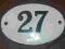 Numerek emaliowany - 27