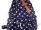 Oryginalny granatowy plecak w groszki 2362