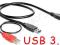Kabel typu Y microUSB - 2x USB 3.0 podwójny 50cm