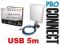 ANTENA AKTYWNA WiFi SKY INTERNET 10km KABEL 5m USB