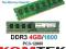 Pamięć RAM CRUCIAL DDR3 4GB/1600 PC3-12800 DIMM