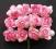Różyczki papierowe różowe cieniowane 2cm 12szt