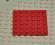 LEGO - PŁYTKA 6x6 - CZERWONA 3958
