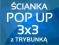 ŚCIANKA POP UP 3X3 / TRYBUNKA+WYDRUK FULL zestaw